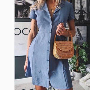 Everlane Goweave Notch Collar Shirt Dress Size 4